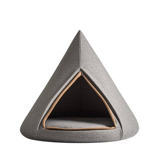 Juper 2-in-1 Foldable Pet House & Bed - Breathable Felt Cave for Cats & Small Dogs - Portable Travel Design - Anti-Slip Bottom - Charcoal Grey